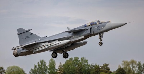 The SwAF received into service its first Saab JAS 39 Gripen E combat aircraft on 20 October 2025 at Skaraborg Wing (F7), southwestern Sweden.