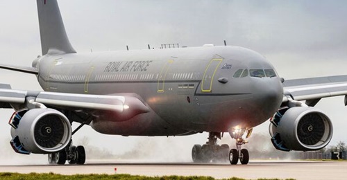 The Voyager (pictured) is one of the transport and tanker aircraft types that the RAF is temporarily relocating to other parts of the UK while runway resurfacing work takes place at their homebase of Brize Norton.