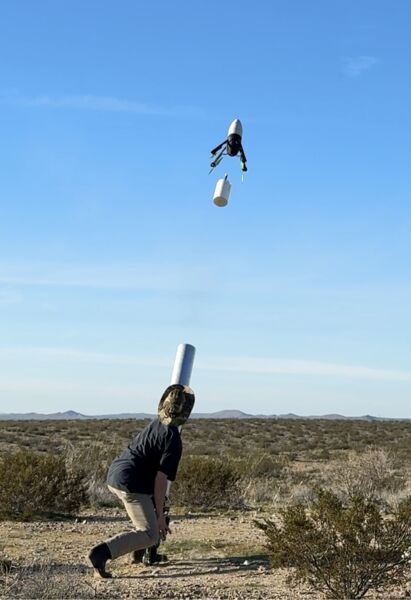 A Spart interceptor is launched from its canister during a test.
