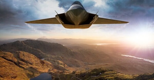 An artist's rendition of the GCAP future fighter being developed by Italy, Japan, and the UK.