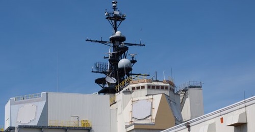 US Navy shipboard radars are tested at the service's Wallop's Island facility, as shown here.