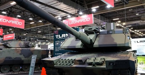 The MBT mock-up shown at Eurosatory 2026 had a new turret design mounted on a Leopard 2A4 hull.