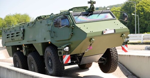 The Patria 6x6 armoured vehicle being tested at WTD 41.
