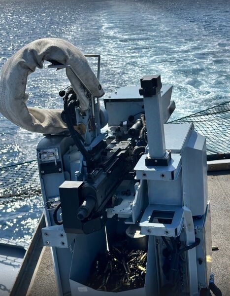 The UFORCE Predator RWS embarked on the La Fayette-class frigate.