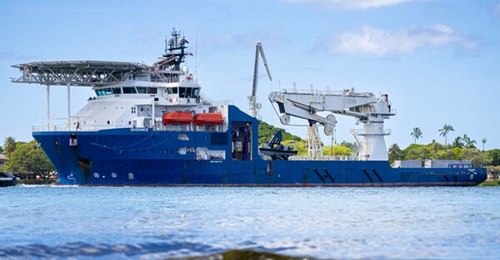 Australian Defence Vessel Guidance arrives at Joint Base Pearl Harbor-Hickam, Hawaii to conduct AUKUS Pillar 2 undersea capability trials.