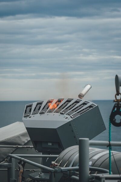 Rheinmetall's MASS decoy launcher.