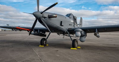 A US Air Force OA-1K Skyraider II at Hurlburt Field, Florida, in January 2025.