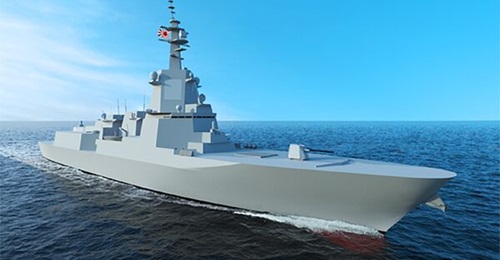 A computer-generated image of Japan's future Aegis System Equipped Vessel (ASEV).