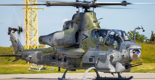A Czech Air Force AH-1Z Viper at Namest Air Base, June 2026.