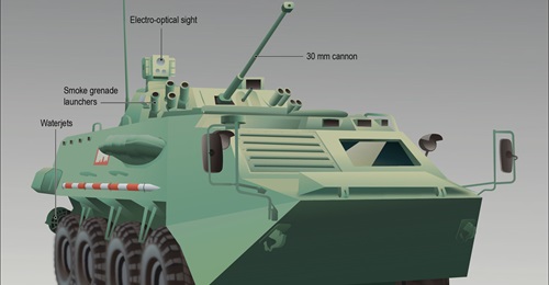 illustration of the XTC-03 8×8 armoured combat vehicle, based on footage released by Vietnam's GDDI in August 2026.