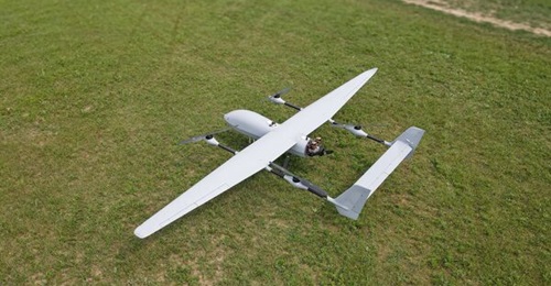 A file image of the HC-545 VTOL fixed-wing UAV from Chinese company Honeycomb Aerospace. The Indonesian Navy carried out a land-based evaluation of the system in August 2026.