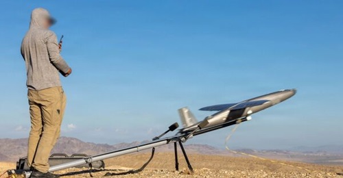 Perennial Autonomy's Hornet loitering munition launch at a demonstration on Range 220 as part of Service Level Training Exercise 4-26 in California on July 28, 2026.