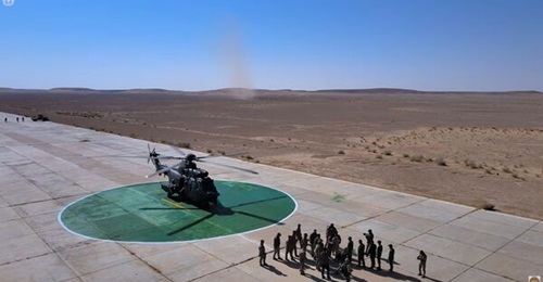 Lt Gen Yarallah arrives at Al-Lasaf airfiled to visit newly deployed soldiers from the 87th Commando Brigade.