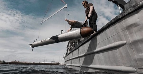 Vatn Systems' S12 AUV can support kinetic and sensor missions, including the carriage of ISR payloads for data collection.