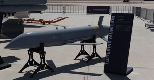 A model of Russia's Dan-T air-launched weapon, displayed at the El Alamein Air Show in September 2026.