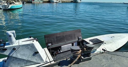 A Kraken Technologies K3 Scout USV integrated with six Bumblebee V1 UAVs during Nato's military exercise BOMA on 11 September 2026.
