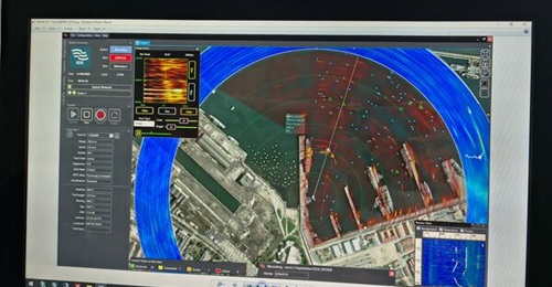 Image of Forcys' operational picture of the sonar active and passive tracking represented by a white dotted line during Vigenette 3  of BOMA 2026 on 11 September 2026.