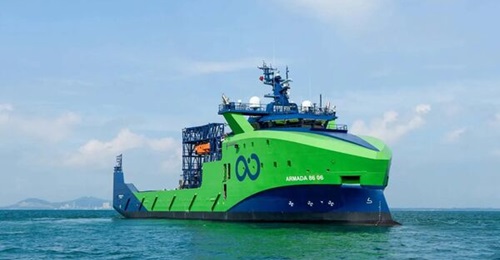 Ocean Infinity's Armada 86-06 remotely-controllable vessel took part in Royal Navy Atlantic Net trials in the early 2026.