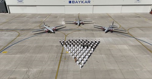 Royal Saudi Navy Forces personnel graduate at Baykar's facility in Çorlu.