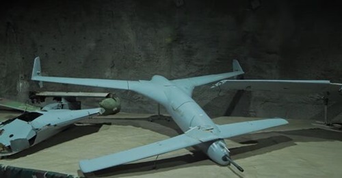 A still taken from a video released on 16 August 2026 by an Iranian military internet video channel shows an unidentified type of OWA UAV the IRGC claims to have shot down.