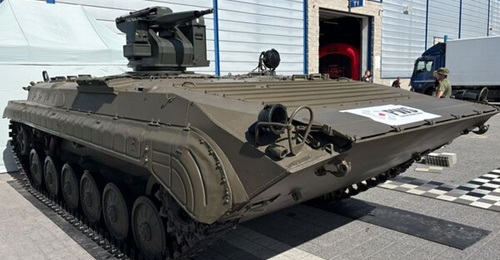 A BMP-1 IFV demonstrator, upgraded by Canik with a Unirobotics Trakon Core 30 RWS with an AEI Systems 30×113 mm Venom LR cannon and displayed at MSPO 2026.