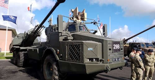 British Army Archer SPH photographed at the EDF's base in Tapa on 22 September.