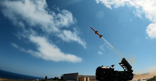A still from a video released on 26 August shows a  Çakir being launched from the Sinop test range.