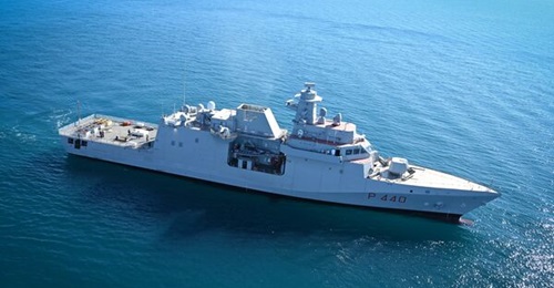 The first of four Italian Navy PPX multi-mission patrol vessels, Ugolino Vivaldi (P440), which started sea trials in the Gulf of La Spezia. Photo released on the 1 October 2026.