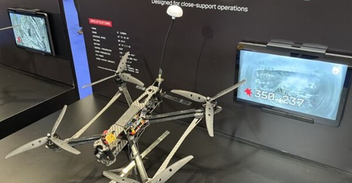 General Cherry 8" FPV UAV, displayed at the DroneX 2026.