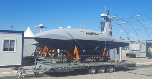 A Portugese Navy Shiver USV, seen at REPMUS 2026.