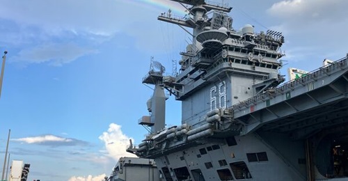 USS Nimitz, shown here, completed PALS flight deck certification.