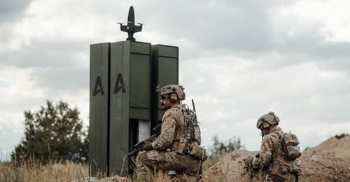 Auterion's Nemyx vertical launch system for interceptor UAVs, seen in a company press release issued on 5 October 2026.
