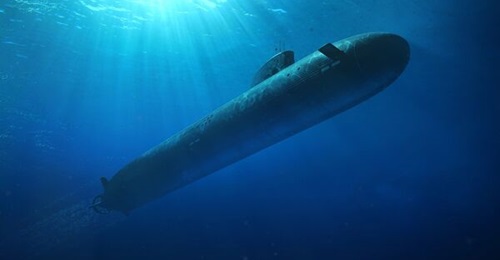 HII is helping with the design of the AUKUS attack submarine, shown here in a rendering.