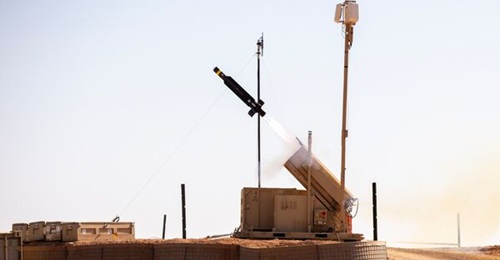 A Coyote Block 2C interceptor is launched during an exercise at the US outpost in Al-Tanf, Syria on 12 March 2025.