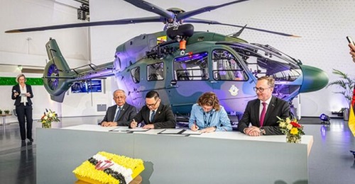 Brunei Ministry of Defence and Airbus Helicopters Deutschland (AHD) officials sign the Customer Acceptance Test (CAT) certificate for the first batch of H145M helicopters in October 2026.