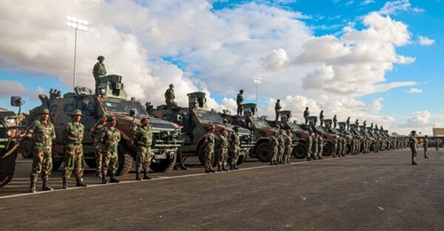 The BMC Amazons were badged as ANS products in the Libyan parade.