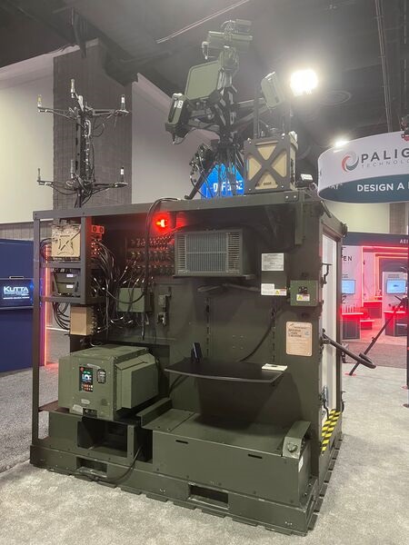 Trust Automation's Rapid Deploy Small Unmanned Air Defense System (RD-SUADS) on display at the AUSA conference in October 2026