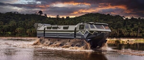 CSG unveiled the Meander tracked amphibious vehicle at the Future Forces Forum 2026 exhibition in Prague.
