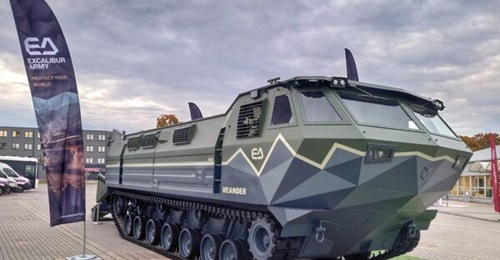 CSG unveiled the Meander tracked amphibious vehicle at the Future Forces Forum 2026 exhibition in Prague.