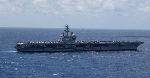 US Navy Nimitz-class aircraft carrier USS Ronald Reagan CVN 76