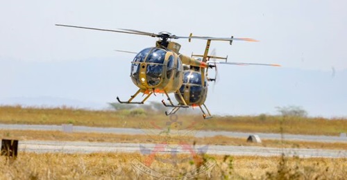 Two of the believed-to-be eight MD 500 helicopters that Kenya received from South Korea on 23 October 2026.