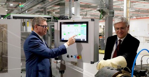 Opening of the Rydalmere facility by Australian Minister for Defence Industry Pat Conroy (left).
