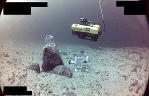 A commercially available remotely operated vehicle adapted by the UK's Defence Science and Technology Laboratory to place remote undersea charges in a demonstration in June 2025.