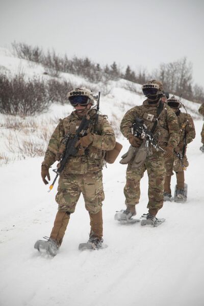 Earlier this year US soldiers conducted IVAS cold-weather testing at the Army Test and Evaluation Command's Cold Regions Test Center at Fort Greely, Alaska. (US Army)