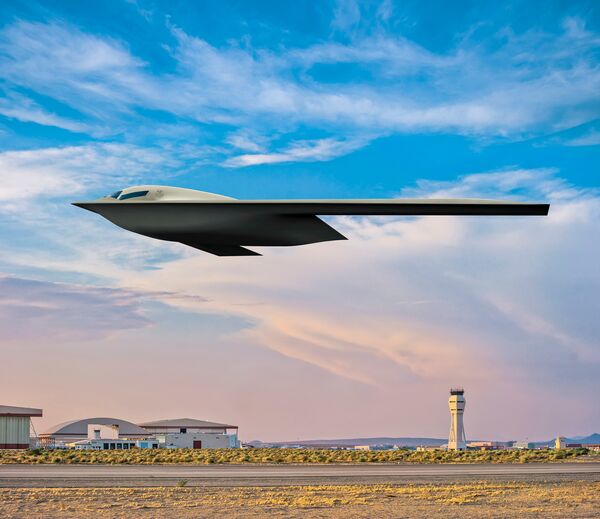 An artist's interpretation of what the B-21 Raider bomber might look like. (US Air Force)