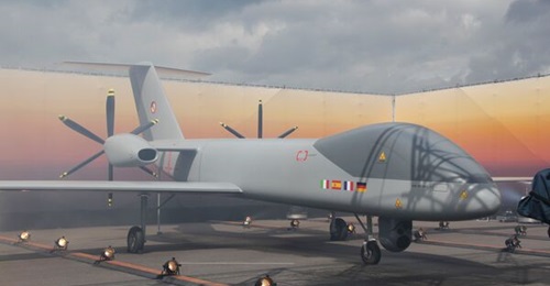 A full-sized mock-up revealed at the ILA Berlin Airshow in 2018 showed the unmanned aircraft to be slightly larger in size than the GA-ASI MQ-9 Reaper, with a twin pusher-propeller configuration. The model on display was shown with a single electro-opt...