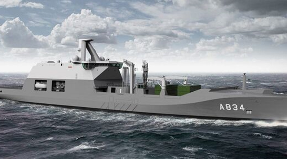 An artist's impression of the combat support ship 
        
        .