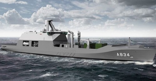 An artist's impression of the combat support ship 
        
        .