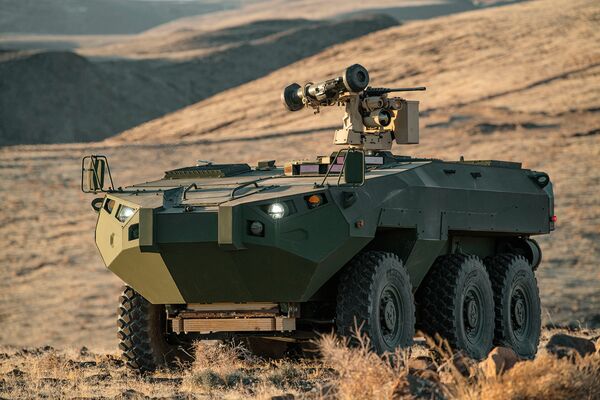The Textron Systems' Cottonmouth, its bid for the USMC's ARV prototyping contract, is seen here. The USMC has selected Textron Systems and GDLS to build ARV prototypes in advance of a fiscal year 2023 decision. BAE Systems is also studying if its ACV platform could meet the service's needs. (Textron Systems )