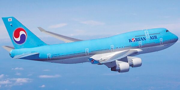 A Boeing 747-400 operated by Korean Air. The airline announced on 20 July that it has begun researching the feasibility of using large commercial aircraft for air-launching space rockets and orbital vehicles. (Korean Air)
